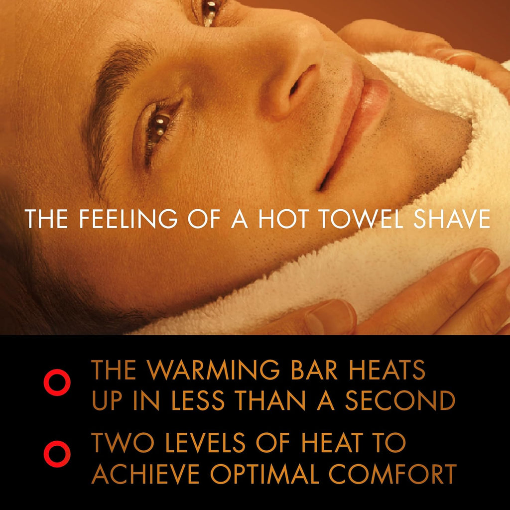 Gillette Heated Razor for Men, Starter Shave Kit by GilletteLabs, 1 Handle, 2 Razor Blade Refills, 1 Charging Dock