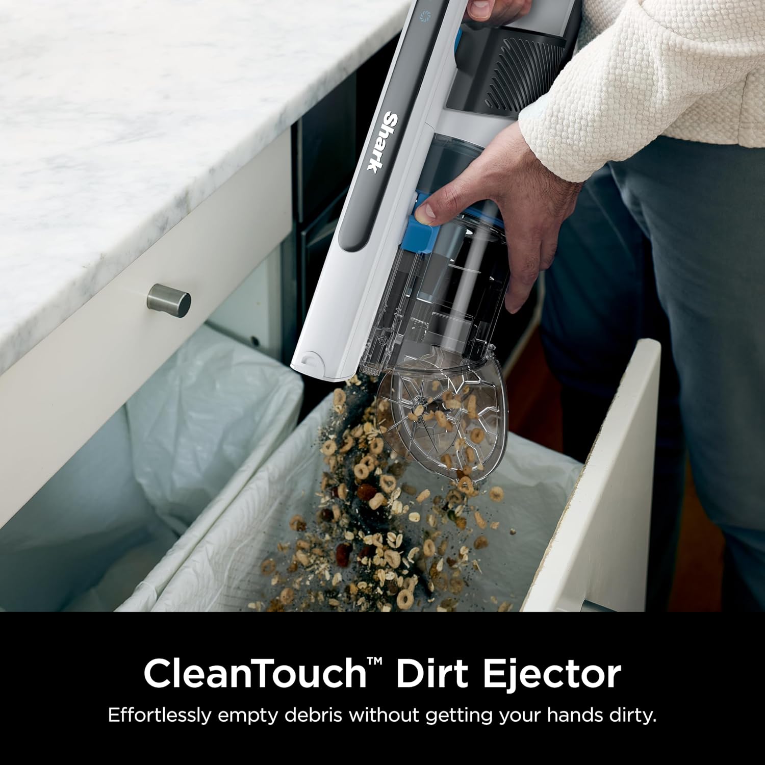 Shark PowerPro Flex Reveal Plus Cordless Vacuum, FloorDetect & Dirt-Reveal Technology, HEPA Filter, for Carpets & Hard Floors, Up to 50-Minute Runtime, Powerful Pet Hair Pickup, Java, IZ382H
