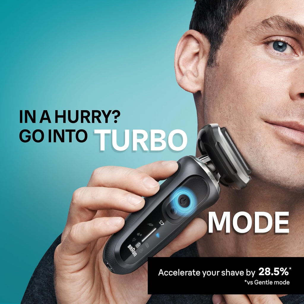 Braun Electric Shaver for Men, Series 7 7185cc, Waterproof, Wet & Dry Shave, Shaving Kit with SmartCare Center and Beard Trimmer, 3 Shave Modes, 60 Minute Battery Runtime, 10 Piece Set