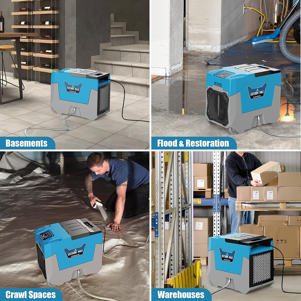 ARGENDON Commercial Dehumidifier,180 Pints Industrial Dehumidifier with Pump & Drain Hose for Whole House, Crawl Space, Warehouse, Up to 2,300 sq ft, Water Damage Restoration, 5-Year Limited Warranty