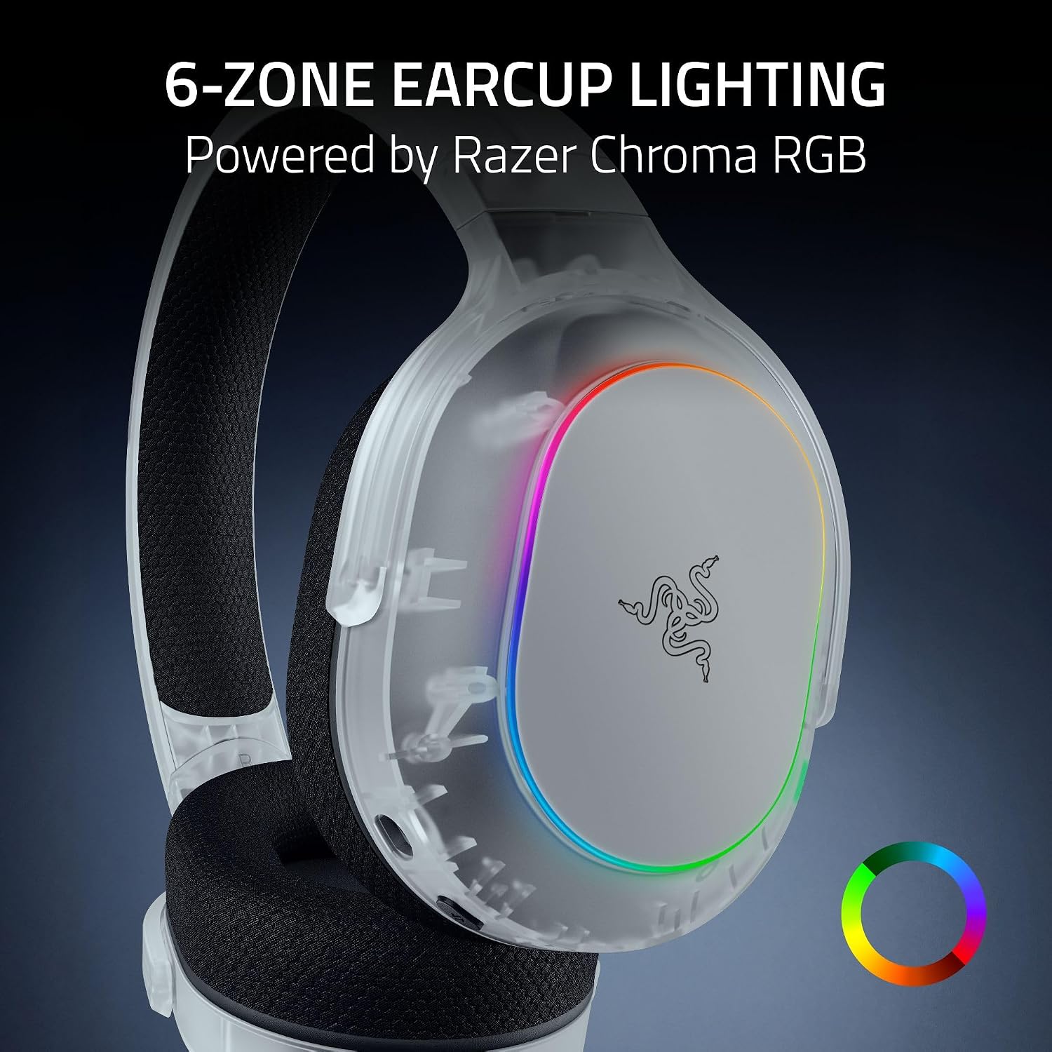 Razer Barracuda X Chroma Wireless Gaming Headset: 2.4GHz Wireless & Bluetooth - Lightweight - RGB - 40mm Drivers - Cardioid Mic - 70 Hr Battery - For PC, Mac, PS5, Switch 2, Smartphone - Phantom White