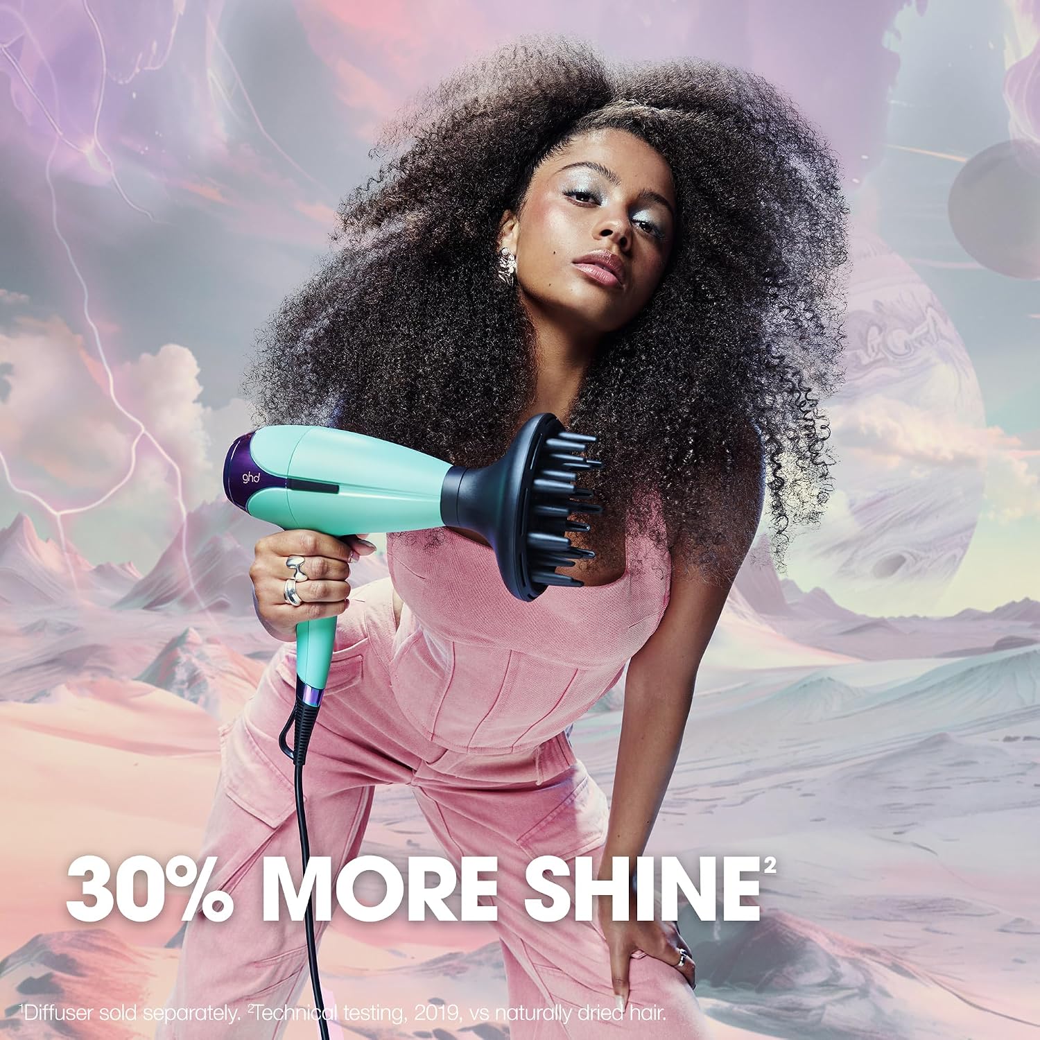 ghd Helios Hair Dryer ― 1875w Professional Blow Dryer, Longer Life + Brushless Motor Lightweight Hair Dryer for Salon-Worthy Blowout