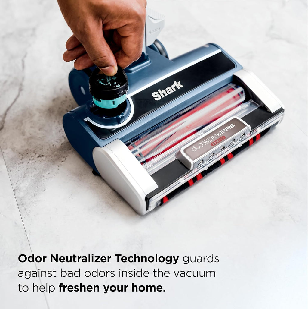 Shark HZ3002 Stratos Ultralight Corded Stick Vacuum with DuoClean PowerFins HairPro, Self-Cleaning Brushroll, & Odor Neutralizer Technology, Navy
