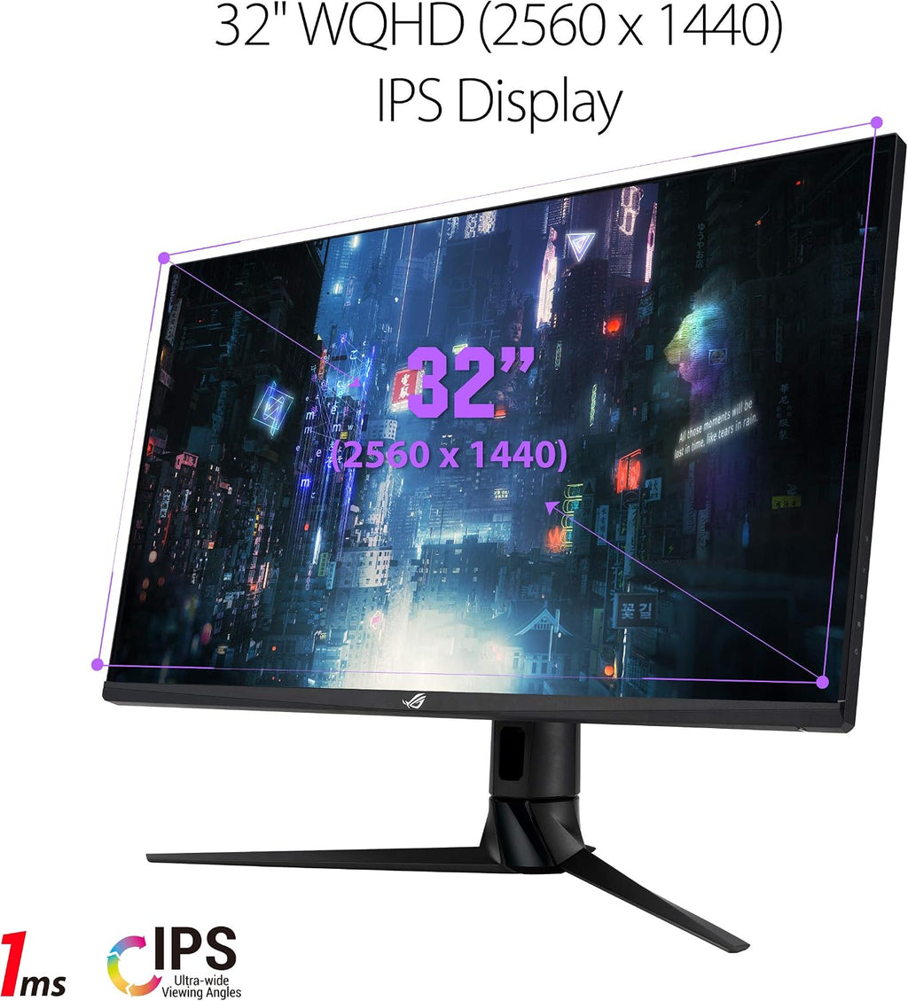 ASUS ROG Swift PG329Q 32' Gaming Monitor, 1440P WQHD (2560x1440), Fast IPS, 175Hz (Supports 144Hz), 1ms, G-SYNC Compatible, Extreme Low Motion Blur Sync, Eye Care, HDMI DisplayPort USB, DisplayHDR 600