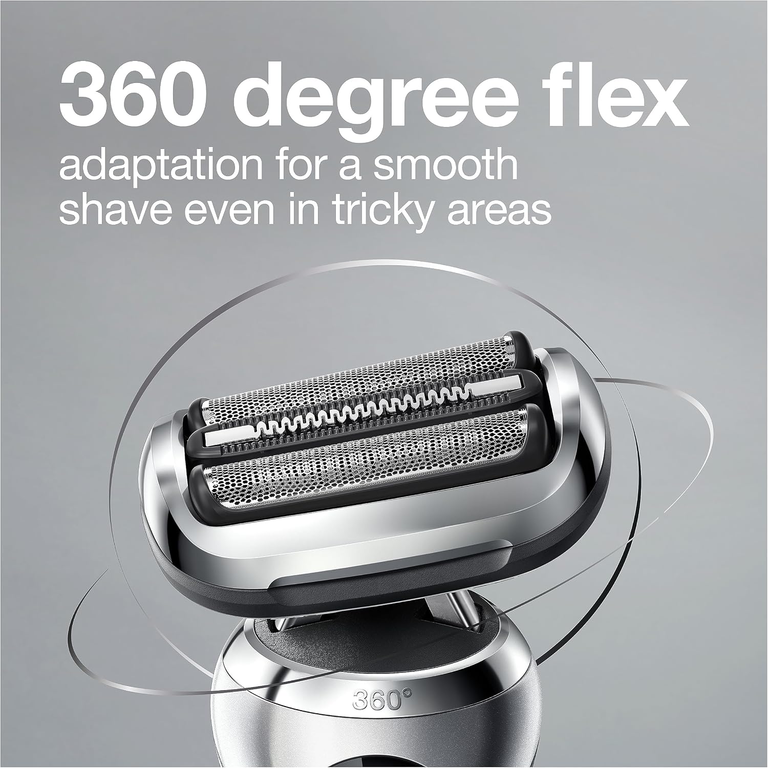 Braun Electric Razor for Men, Waterproof Foil Shaver, Series 7 7027cs, Wet & Dry Shave, with Beard Trimmer, Rechargeable, Charging Stand and Travel Case Included, Silver Black