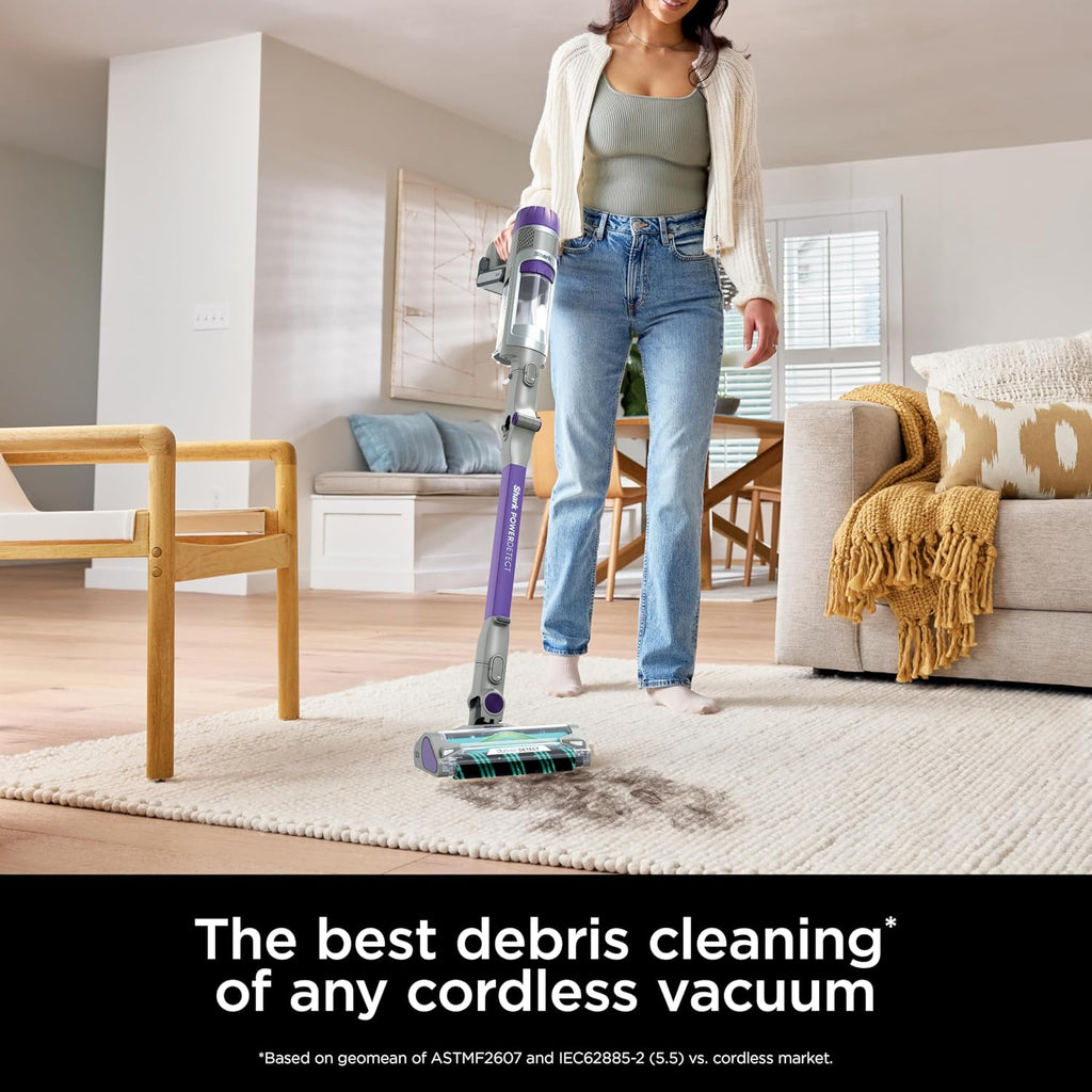 Shark IP1251 PowerDetect Cordless Stick Vacuum, HEPA Filtration, 70-Minute Runtime, Carpet & Hard Floor, Portable, XL Dust Cup, Perfect for Pet Hair (Renewed)
