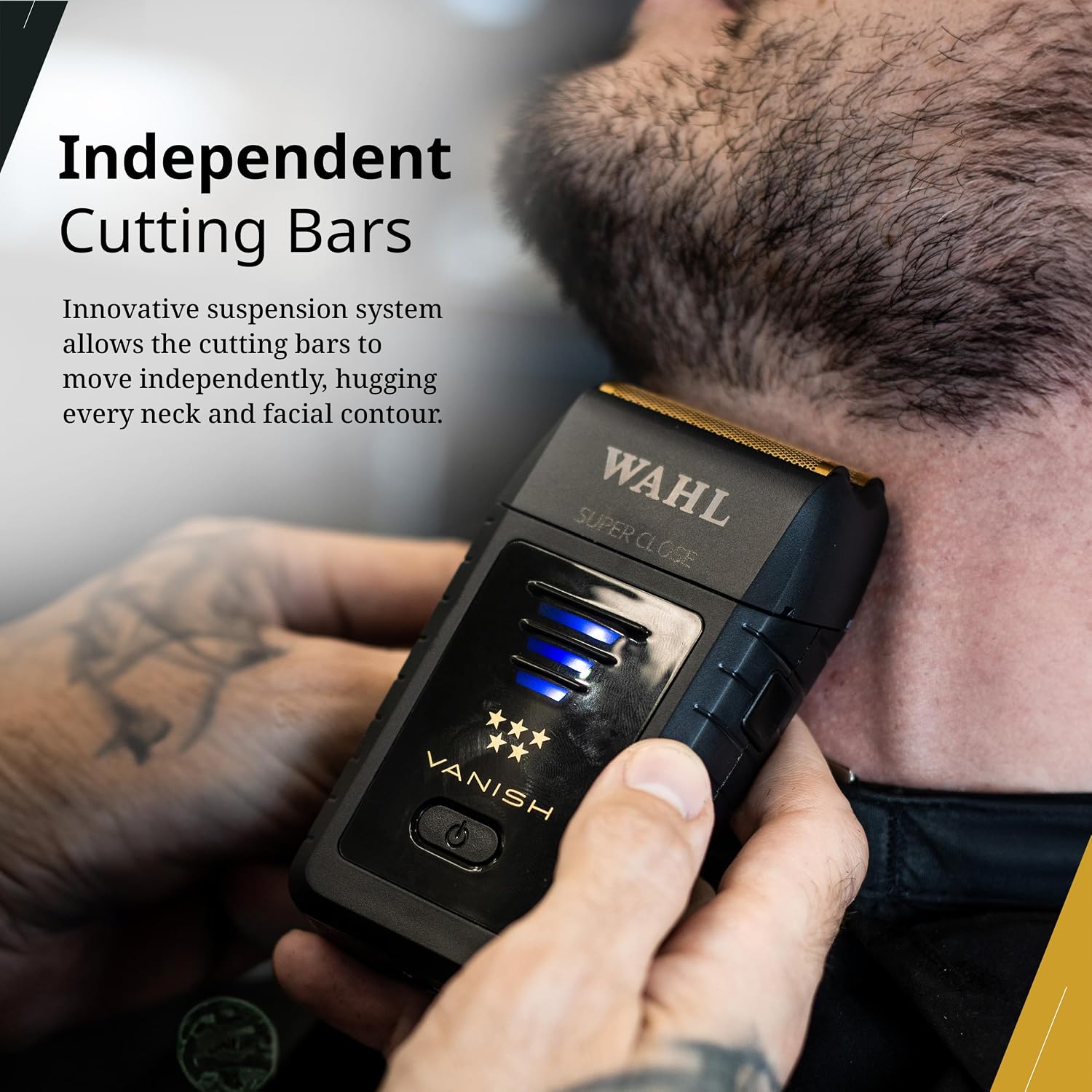 Wahl Professional 5 Star Vanish Shaver, Cordless, Lithium-Ion Battery, Pop-Out Foil Bars, Ergonomic Design, 100+ Minute Runtime