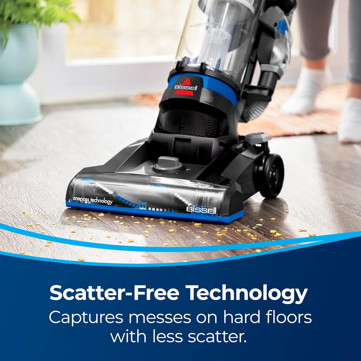 Bissell CleanView Upright Vacuum with Active Extension Wand, XL 2L Dirt Tank Capacity, Powerful Suction & OnePass Technology for Carpets & Hard Floors, 3536