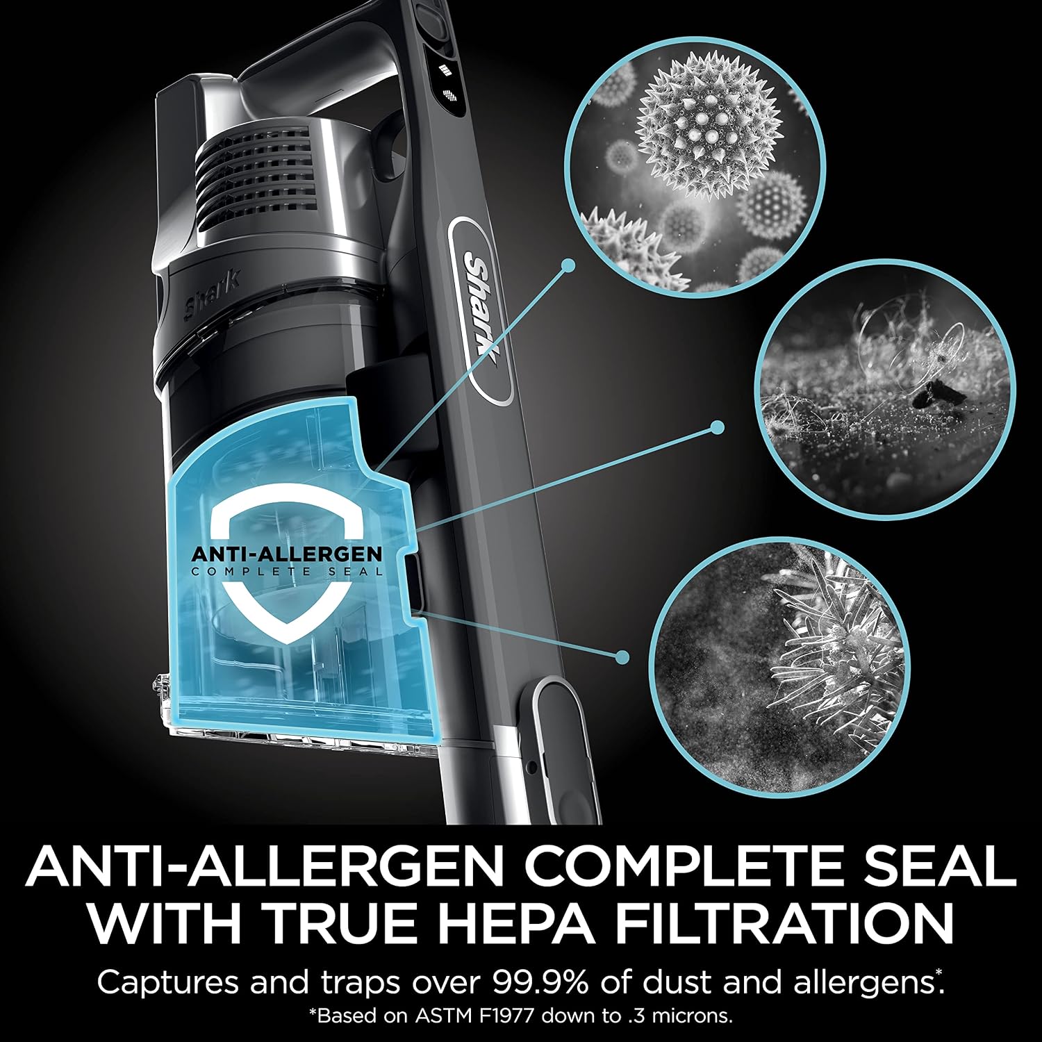 Shark Vertex Cordless Stick Vacuum | Powerful Suction, 60min Runtime, No Hair Wrap | HEPA Filter, XL Dust Cup, DuoClean PowerFins, MultiFLEX Wand | Crevice Tool & Pet Multi-Tool | Silver | IZ464H