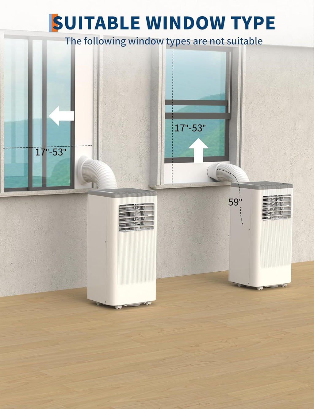 GarveeTech 10,000 BTUs Portable Air Conditioners with Heater, 3 in-1 Cooling AC Portable Air Conditioner for Room with Sleep Mode, Ventless Floor Air Conditioner, 3 Speeds Fan & Dehumidifier