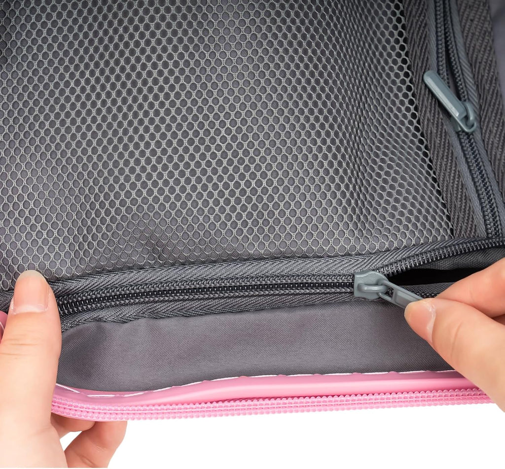 DNYSYSJ 20' Children's Ride On Luggage, Kid's Trolley Suitcase with Universal Wheels and Password Lock, Carry On Luggage Rolling Luggage, Aged 1-6 Years, ABS+PC (Pink, Snail Pattern)