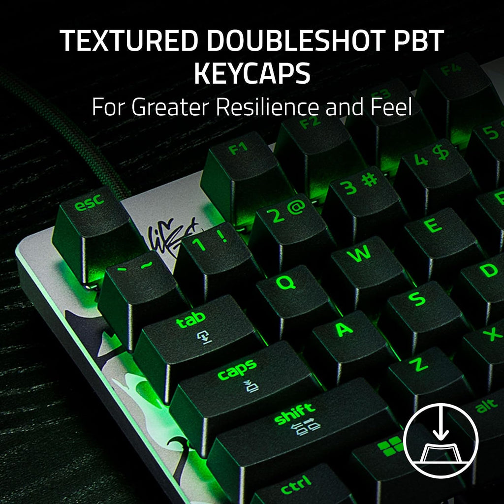 Razer Huntsman V3 Pro TKL 8KHz Esports Gaming Keyboard: Analog Optical Switches Gen 2-8000 Hz Polling Snap Tap - Rapid Trigger - Adjustable Actuation - Media Controls - Niko Edition