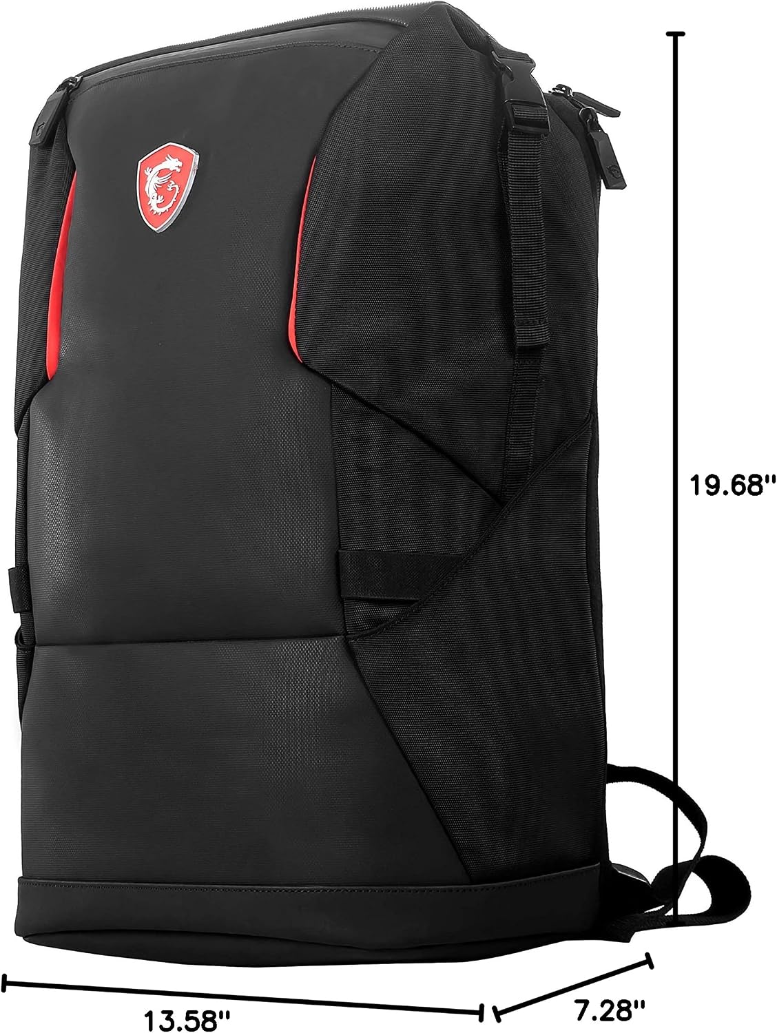 MSI Urban Raider Gaming Laptop Backpack, Quick Access, Padded Mesh, Lightweight Polyester Exterior, Fits Up to 17' Laptop, Water Repelent IPX-2, Medium
