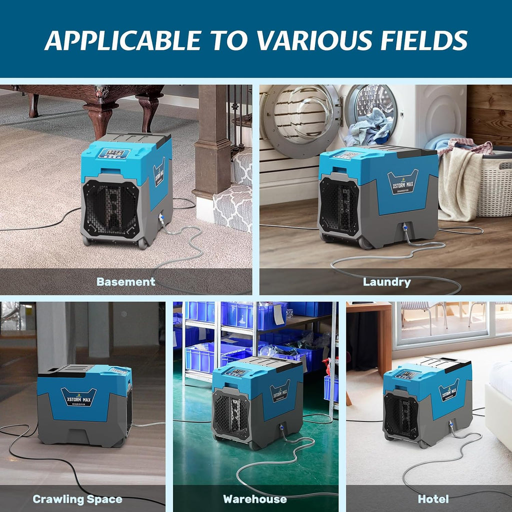 Argendon LGR Commercial Dehumidifier with Pump, 180 Pints Dehumidifiers for Crawl Space, Basements, Large Space, Water Damage Unit, Industrial dehumidifier with Wheels and Handle, 5 Year Warranty
