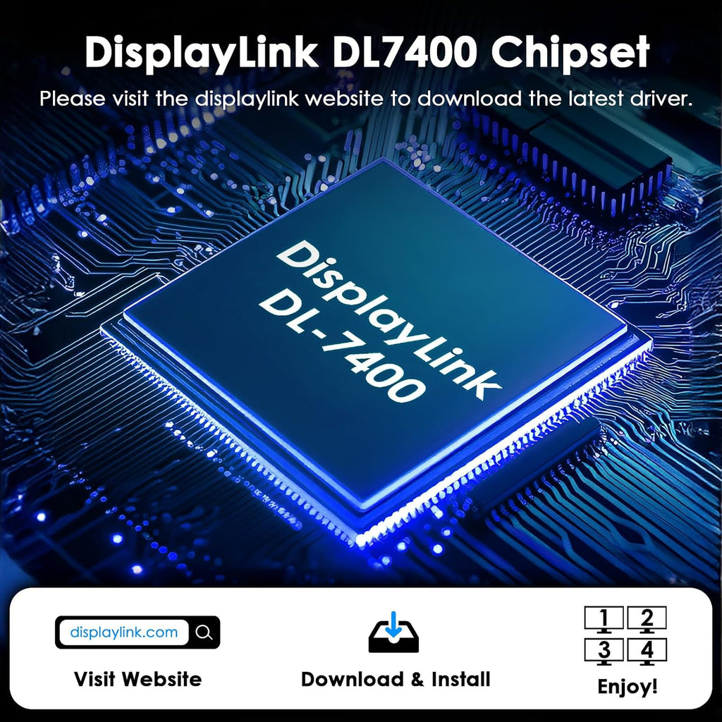 WAVLINK USB 3.0 or USB-C to Quad HDMI Splitter Extended Display for Four Monitor with 85W PD, Displaylink Adapter 4 HDMI 4K@60Hz for Mac M1-M5/Macbook Neo or Windows 10/11, Driver Required