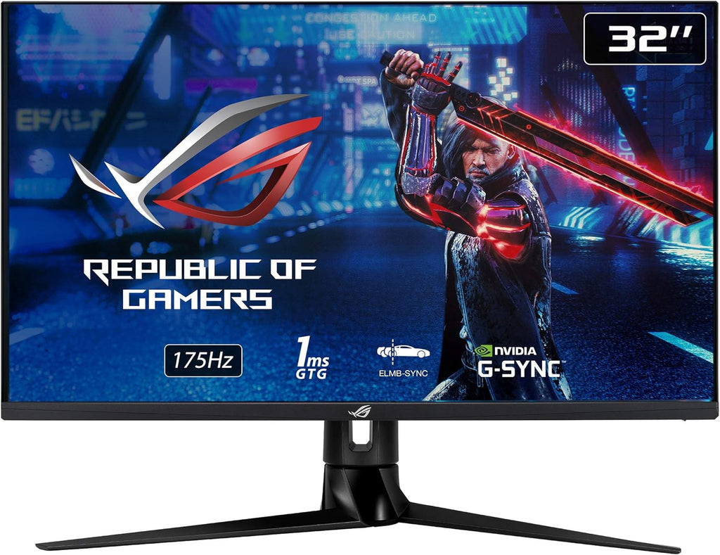 ASUS ROG Swift PG329Q 32' Gaming Monitor, 1440P WQHD (2560x1440), Fast IPS, 175Hz (Supports 144Hz), 1ms, G-SYNC Compatible, Extreme Low Motion Blur Sync, Eye Care, HDMI DisplayPort USB, DisplayHDR 600