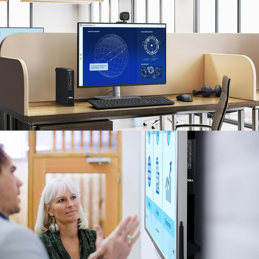 Dell Pro Micro Plus Desktop, 2026 Mini Business Computer - Intel Core Ultra 7 265 20-Core, 16GB DDR5 RAM, 1TB PCIe SSD, Built-in AI, 4X DisplayPort, Windows 11 Pro, Cooler & Quieter, Compact PC