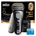 Braun Electric Razor for Men Series 9 PRO+ Electric Foil Shaver with Precision Trimmer, 6in1 SmartCare Center, Travel Powercase, 9677cc