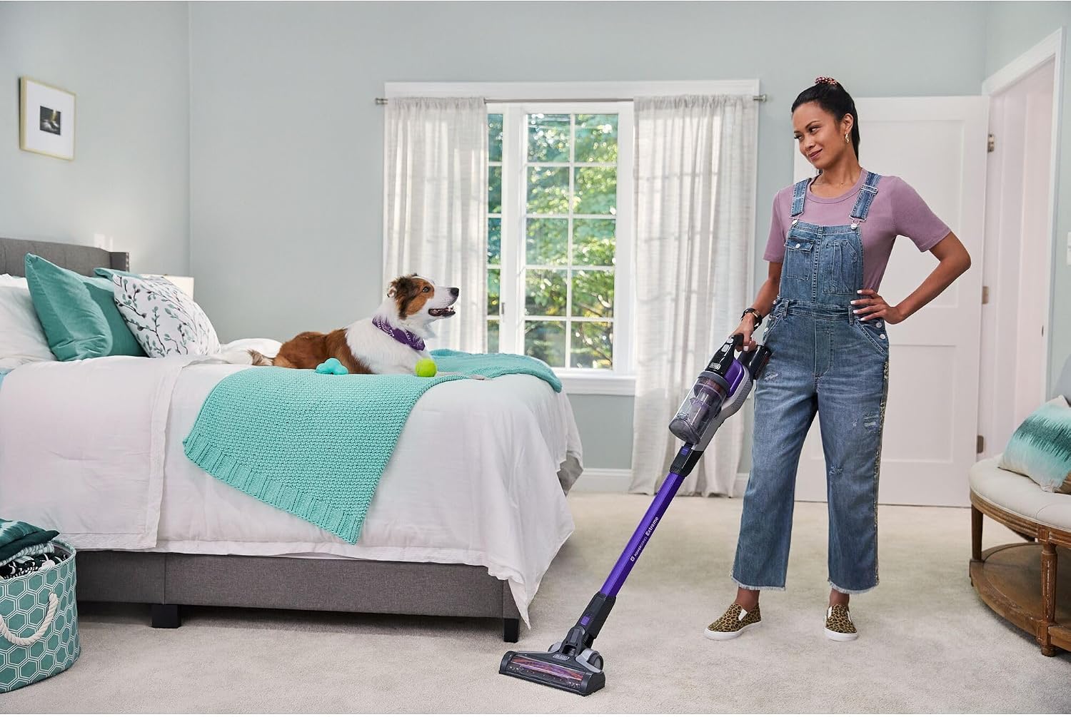 BLACK+DECKER Pet Hair Vacuum, Cordless Vacuum Cleaner Pet Hair, Up to 55 Minutes of Runtime, Interchangeable Floorhead, Maximum Suction, Multi-Surface, Light Weight, Powerseries Extreme (BSV2020P)