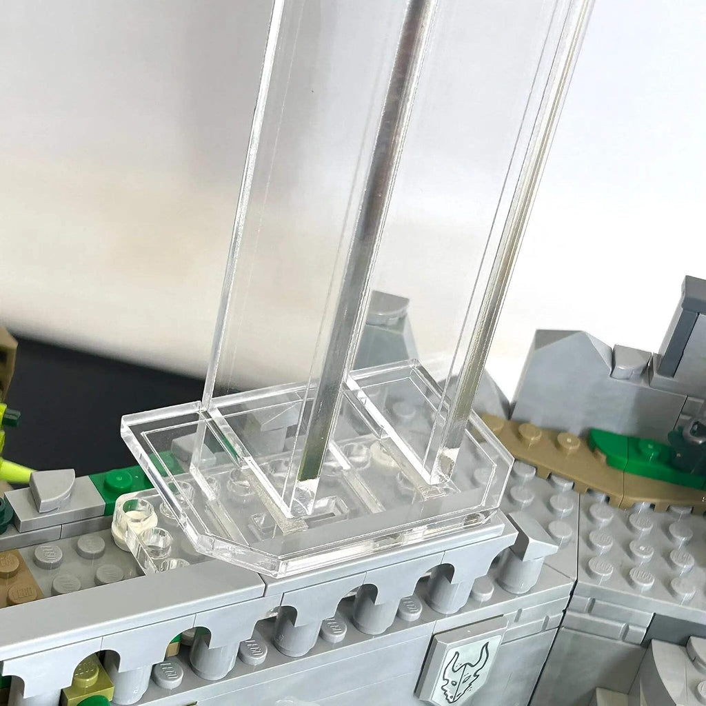Display Case Compatible with Lego 21348 - Dungeons & Dragons: Red Dragon's Tale - Acrylic Dustproof Showcase with Black Back Panel - Set Not Included