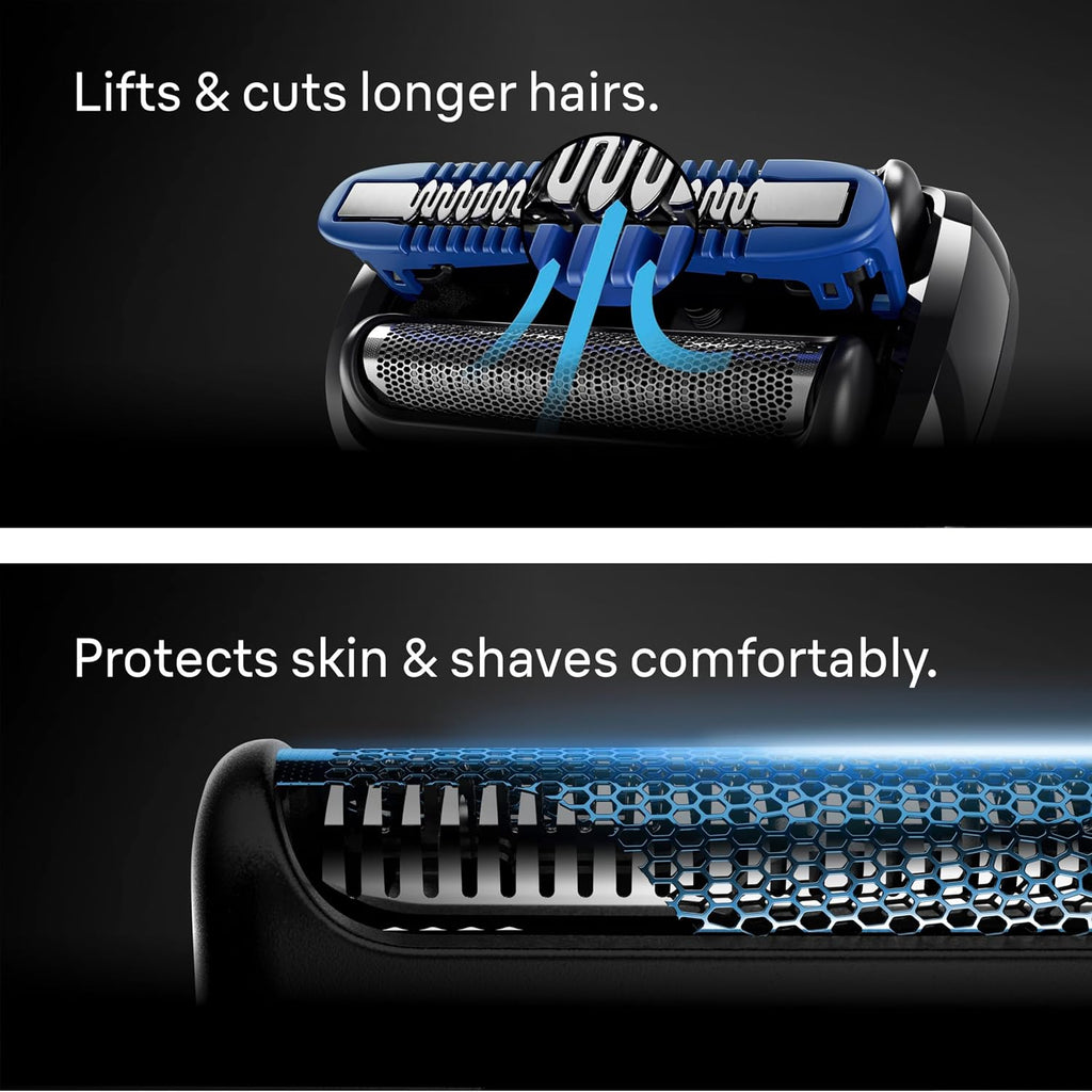 Braun Electric Razor for Men Series 6 with Precision Trimmer, Extra Shaver Head, 4-in-1 Clean & Charge Center, Travel Case, S6 6177ps