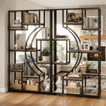 HolliWill 70.8' Tall Bookshelf Set of 2, 79' Wide Geometric Display Shelf with 18 Open Storage Shelves, Etagere Bookcase for Living Room, Office, Bedroom - Anti-Tip & Adjustable Feet