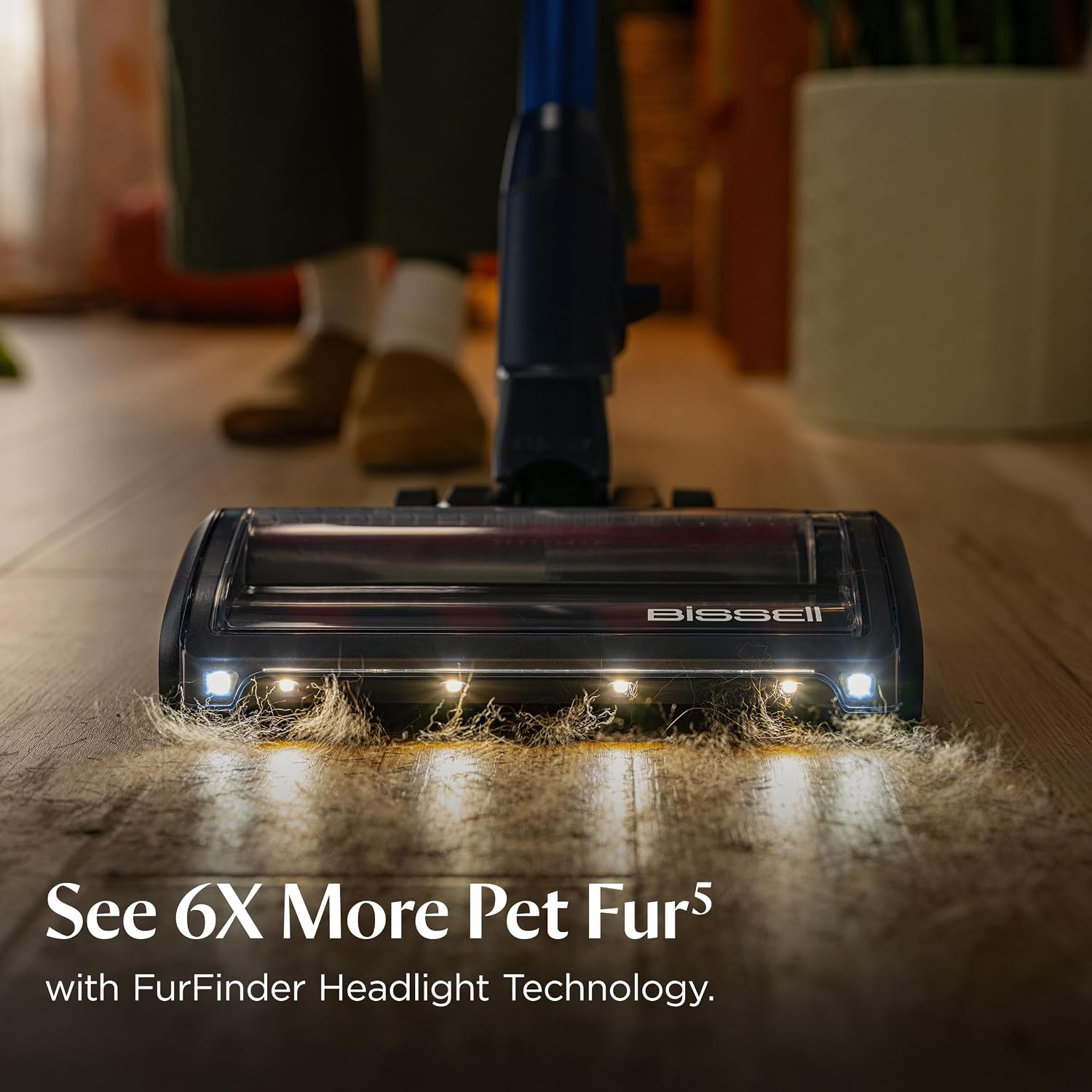 Bissell PowerClean DualBrush 280W Self-Standing Cordless Vacuum, DualBrush & AutoAdapt Tech, Self-Cleaning Brush Roll, Strong Suction, Removeable Battery, Upholstery Tool & Bright Headlights, 4196K