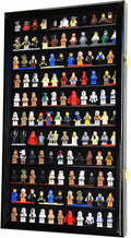 120 Minifigures Display Case Cabinet for Miniatures/Figurines/Mini Figures (Walnut)
