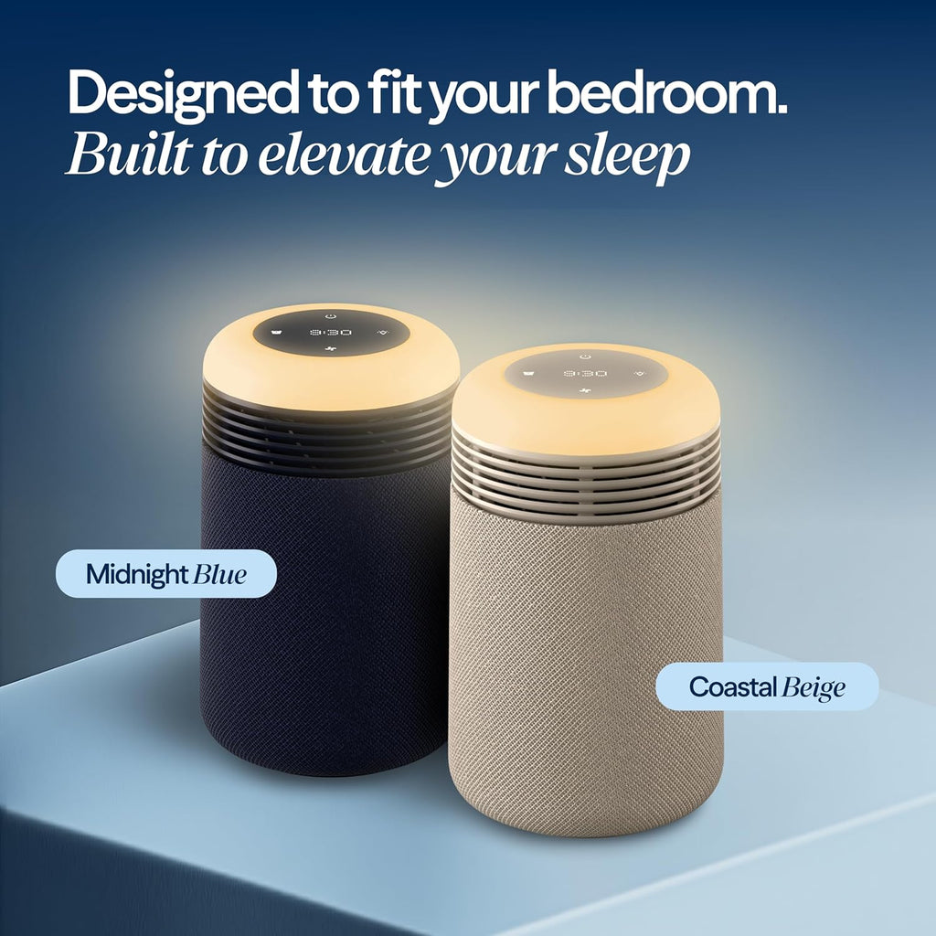 BLUEAIR Air Purifier & Sunrise Alarm Clock for Bedroom, Nursery – HEPA, HEPASilent™, Wake-Up Light, White Noise & Soothing Sounds for Natural Sleep, USB-C, Mini Restful