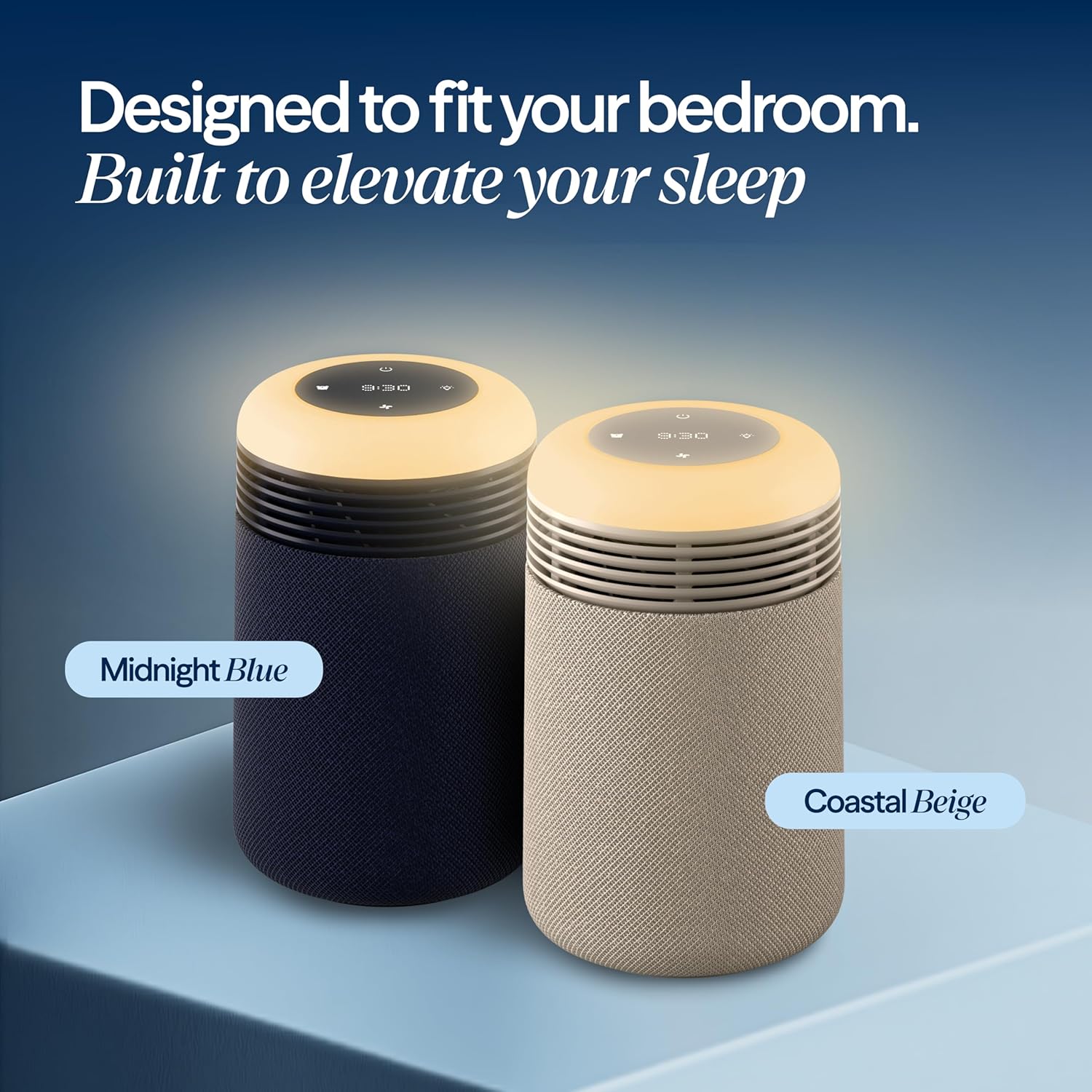BLUEAIR Air Purifier & Sunrise Alarm Clock for Bedroom, Nursery – HEPA, HEPASilent™, Wake-Up Light, White Noise & Soothing Sounds for Natural Sleep, USB-C, Mini Restful