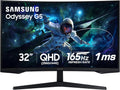 SAMSUNG 32' Odyssey G55C Series QHD 1000R Curved Gaming Monitor, 1ms(MPRT), HDR10, 165Hz, AMD Radeon FreeSync, Eye Care, Glare Free, Sharp Resolution LS32CG550ENXZA