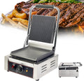 Commercial Sandwich Grill Electric Contact Grill For Home Or Restaurant Use,Single Plates Grill Countertop Sandwich Press With Tempe Control 50-300℃,Smooth