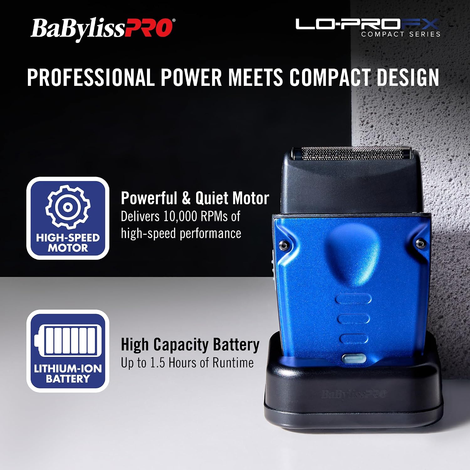 BaBylissPRO High-Performance Compact LO-PROFX Shavers for Men