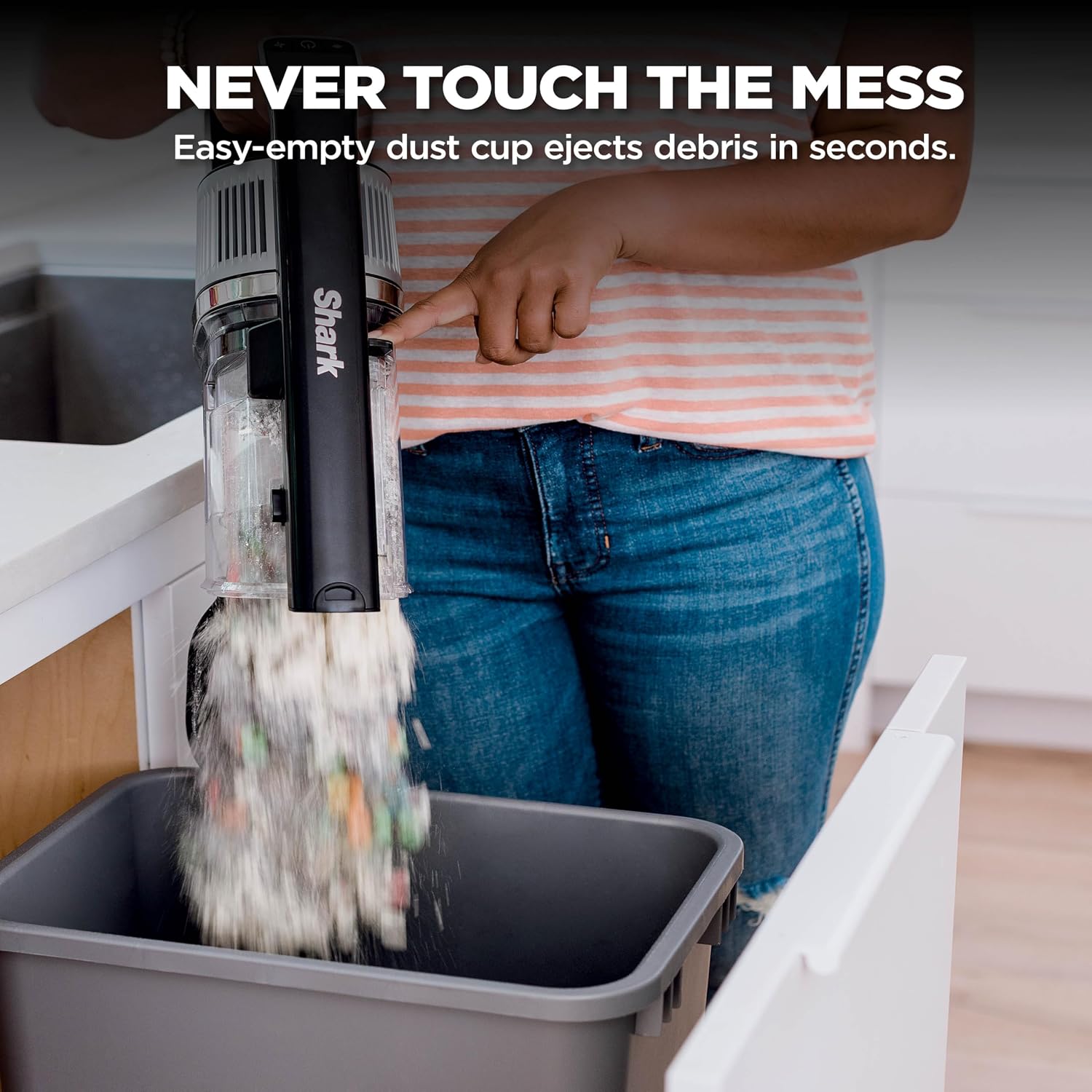 Shark Vertex Pro Cordless Vacuum Cleaner with HEPA Filter, Lightweight, Portable, Removable Handheld, Self Cleaning DuoClean PowerFins, 120-min Runtime, IQ Display, Black/Silver, IZ682H