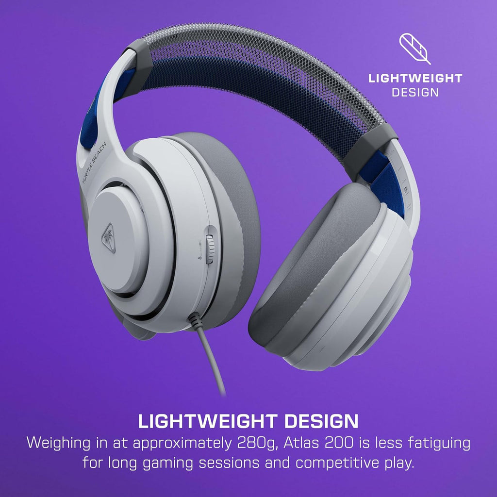 Bundle of Turtle Beach Atlas 200 Wired Gaming Headset Officially Licensed for PS5 & PS4 - White + Victrix Pro BFG Reloaded Wireless Gaming Controller Officially Licensed for PS5, PS4, PC - White