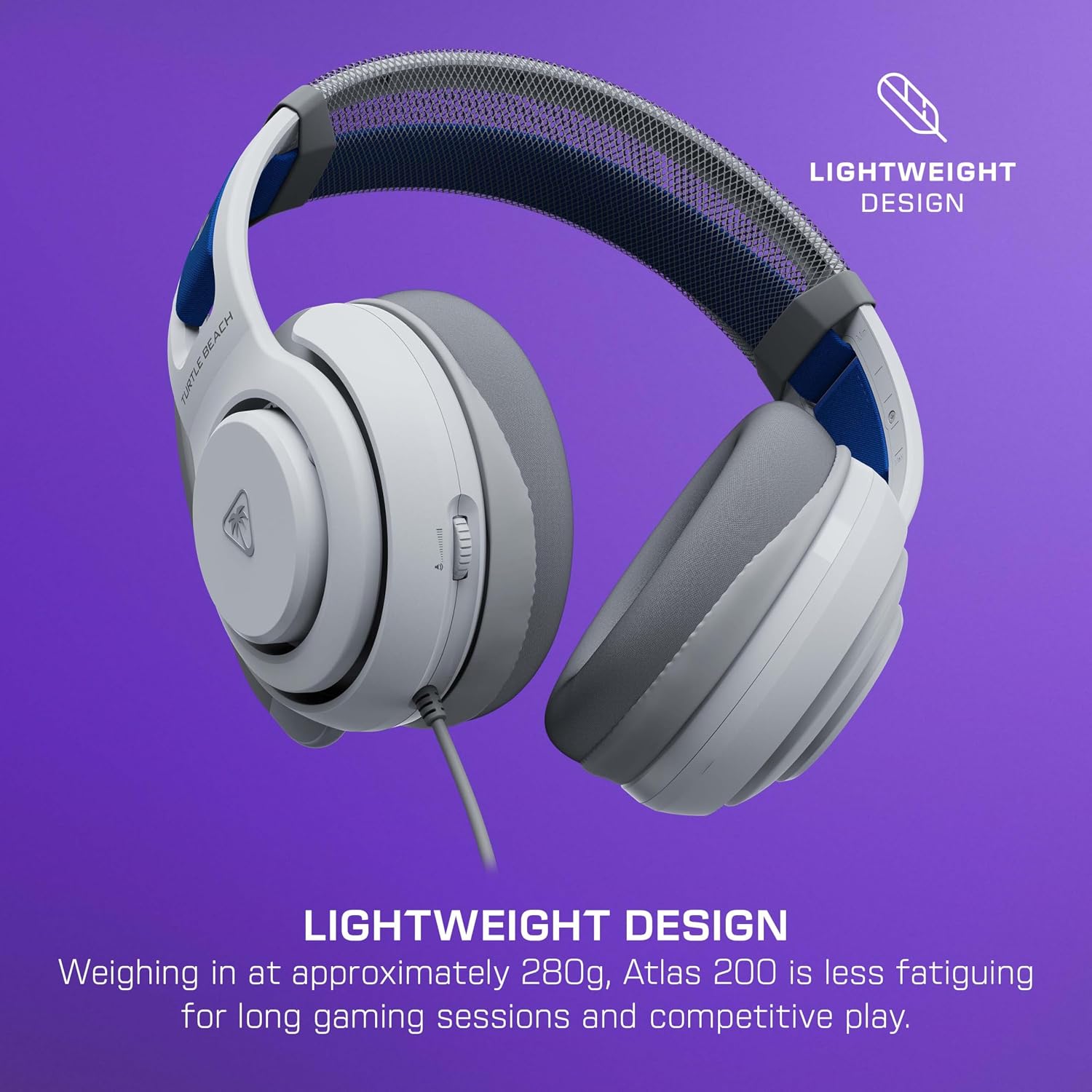 Bundle of Turtle Beach Atlas 200 Wired Gaming Headset Officially Licensed for PS5 & PS4 - White + Victrix Pro BFG Reloaded Wireless Gaming Controller Officially Licensed for PS5, PS4, PC - White