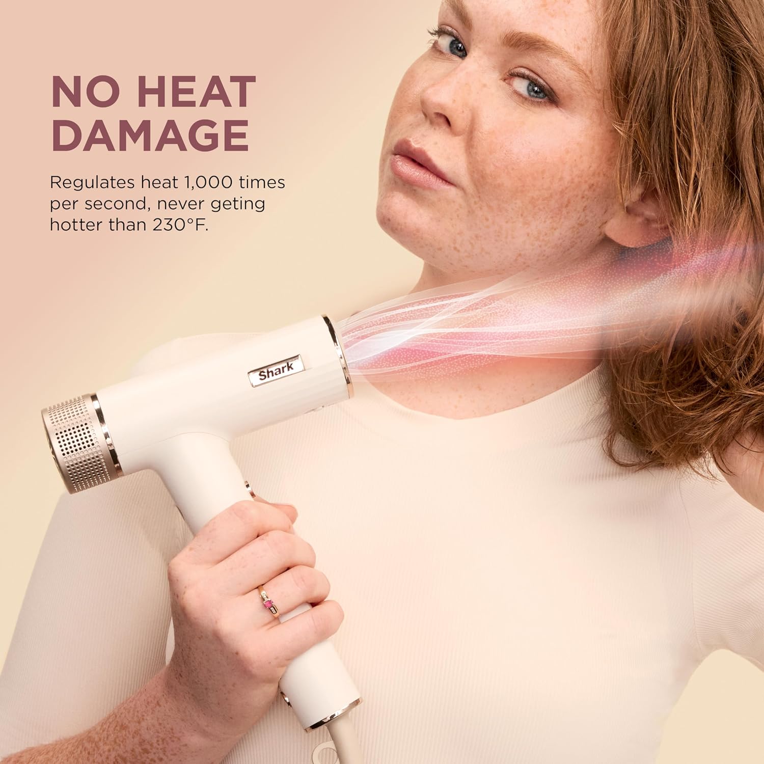 Shark Hair Dryer | SpeedStyle | No Heat Damage Hair Styling Tool | 3 Styling Tools Included | Portable & Powerful Blow Dryer | Best for Straight & Wavy Hair | Silk | HD331