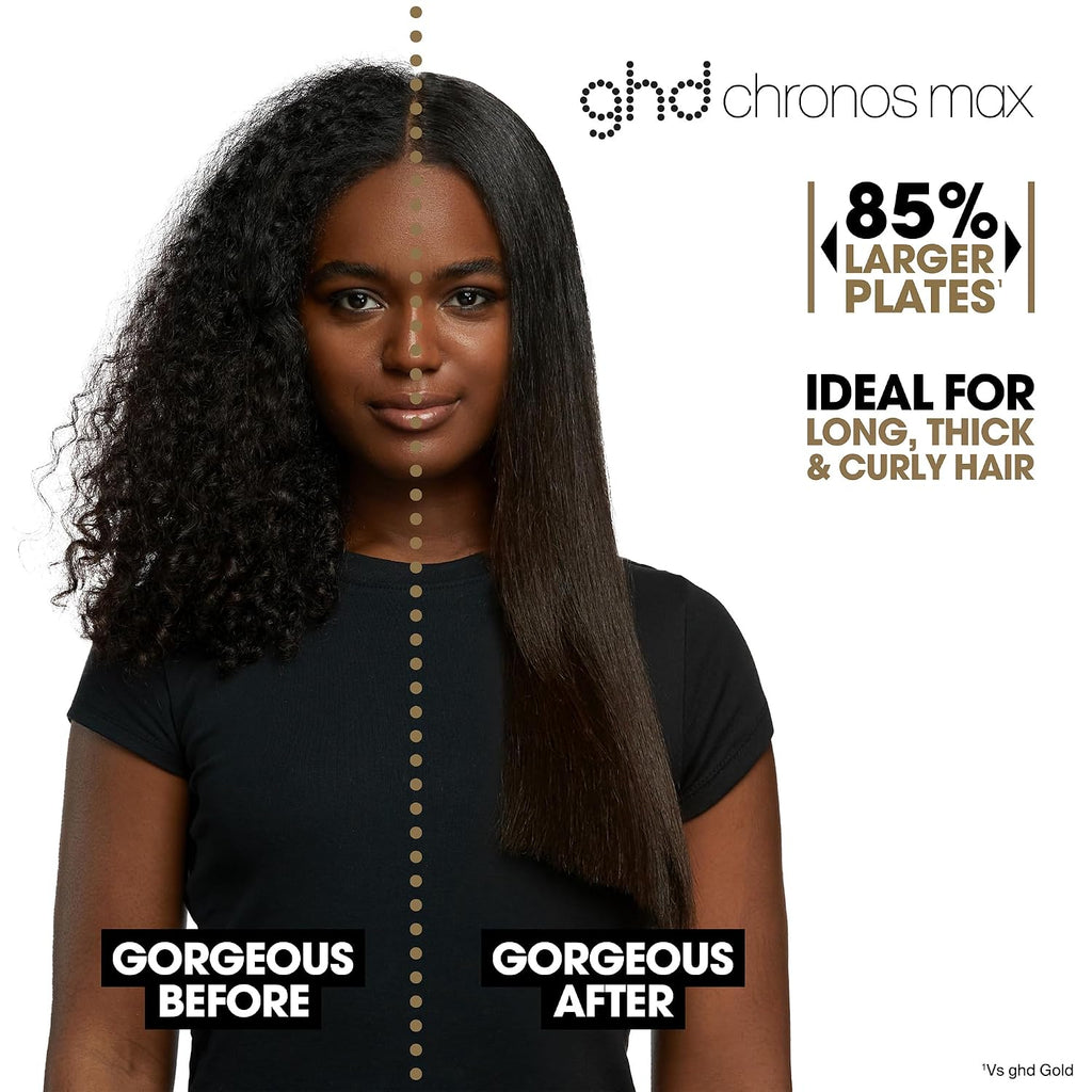 ghd Chronos & Chronos Max Stylers -1' and 2' Professional Flat Iron Hair Straighteners|3X Faster Styling|More Shine,Less Frizz & 3X Straighter in One Stroke,Results that Last 24hrs|85% More Shine