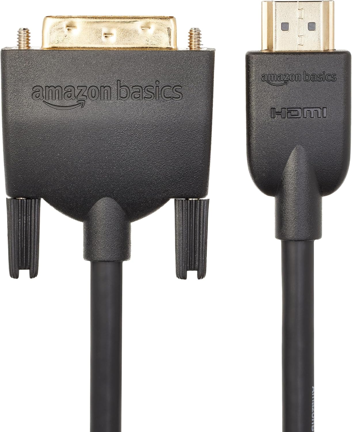 Amazon Basics HDMI-A to DVI (Male) Adapter Cable, Bi-Directional 1080P, Gold-Plated, 3 ft/0.9 m, Pack of 10, Black (Pack of 6)