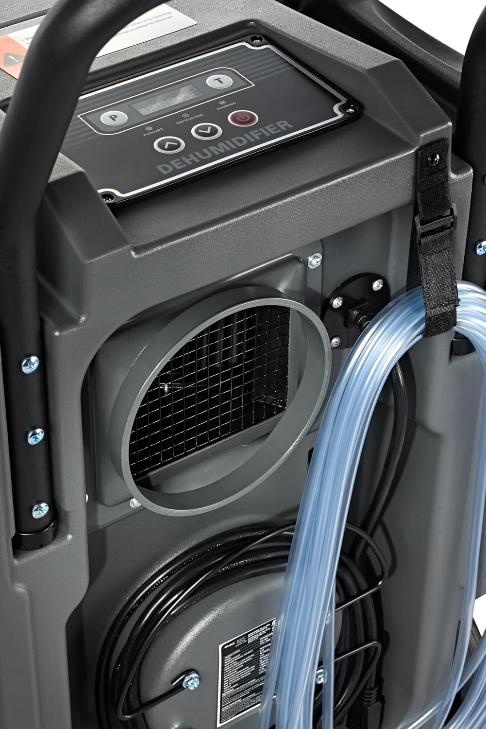 BlueDri BD-130P 225PPD Industrial Water Damage Equipment Commercial Dehumidifier with Hose for Basements in Homes and Job Sites, Gray