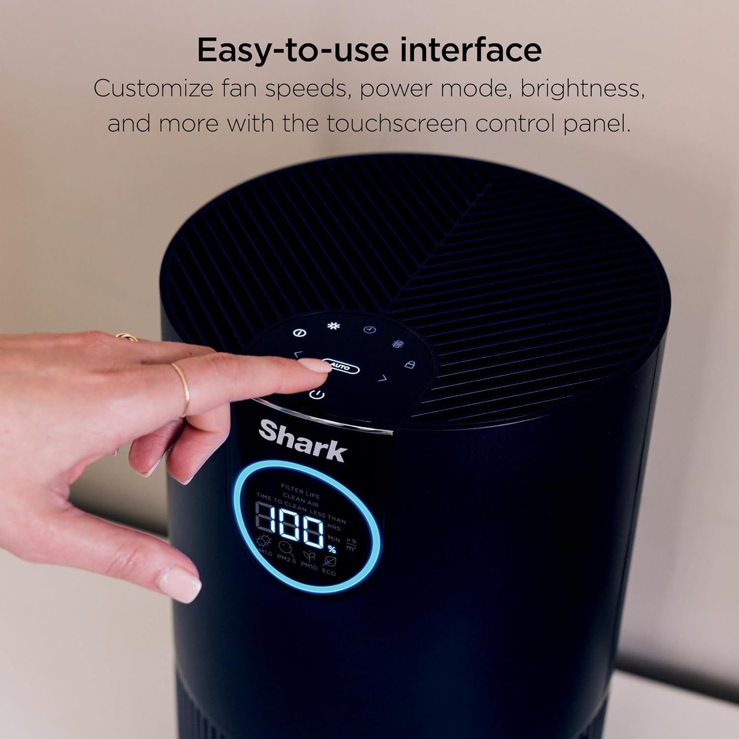 Shark HP232 Clean Sense Air Purifier MAX with Odor Neutralizer Technology, Allergies, HEPA Filter, 1200 Sq Ft, XL Room, Whole Home, Captures 99.98% of Particles, Allergens, Smells & More, Grey