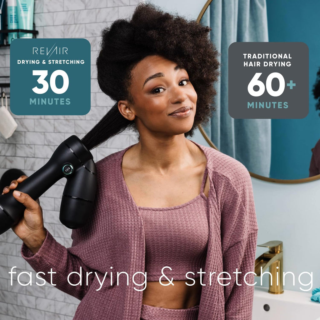 RevAir Reverse-Air Hair Dryer - Innovative Quick-Drying Hair Dryer for Curly, Wavy & Straight Hair - Revolutionary Reverse Blow Dryer -Hairdryer to Reduce Heat Damage & Styling Time