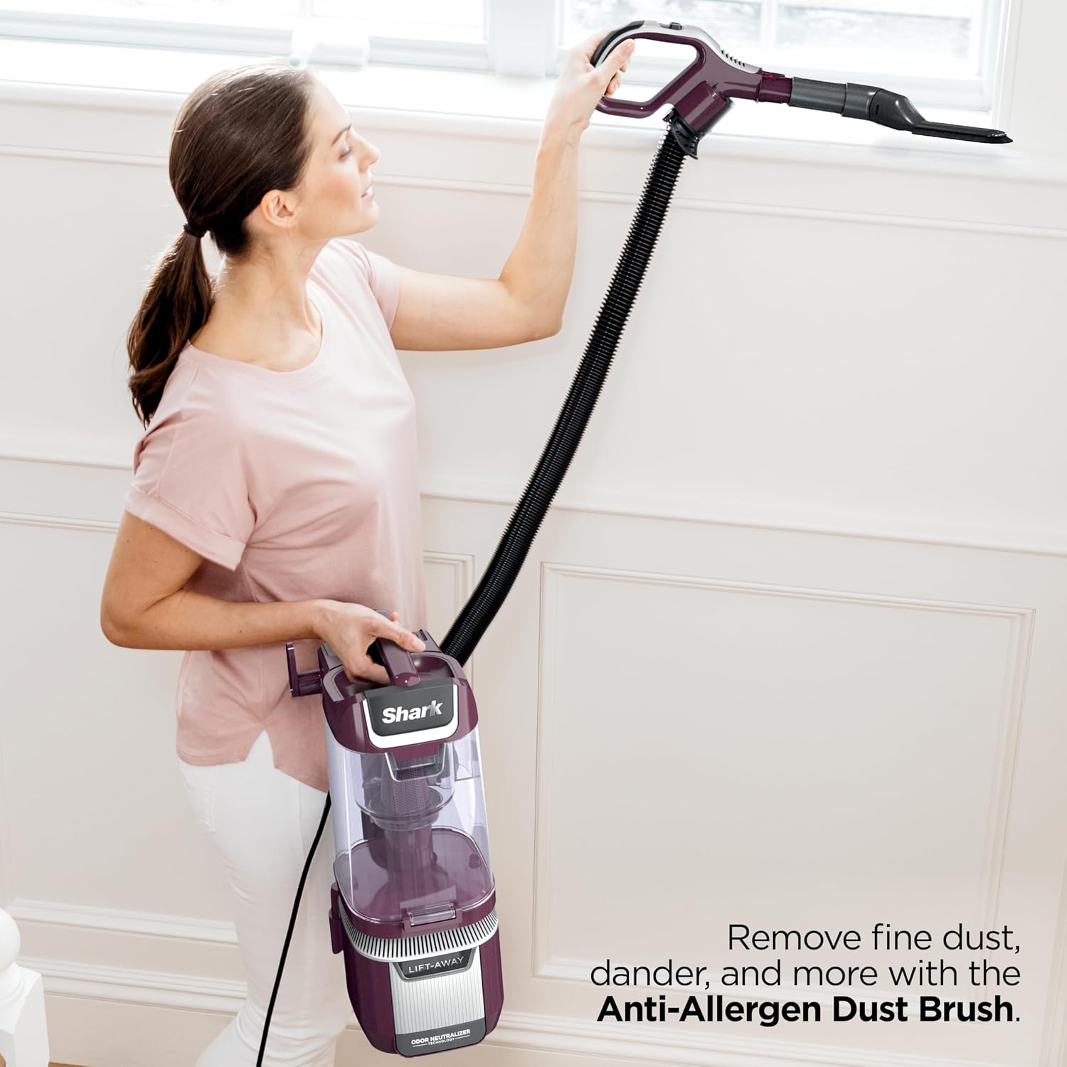 Shark LA702 Rotator Pet Lift-Away ADV Upright Vacuum with DuoClean PowerFins HairPro & Odor Neutralizer Technology, Wine Purple
