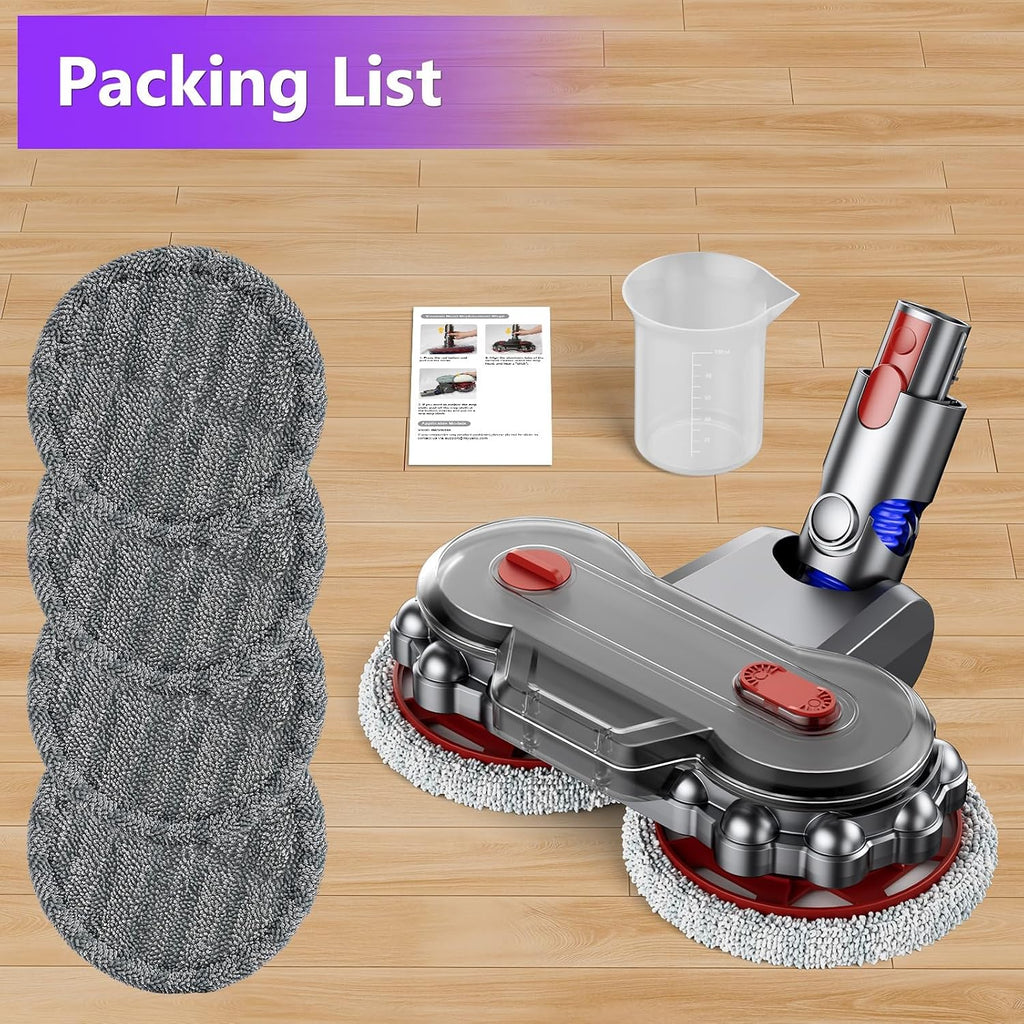 MYUAKO Mop Head for dy-Son V7/V8/V10/V11/V12/V15 Vacuum Cleaners, Electric Floor Mop with Removable Water Tank, Wet Mop Head Attachment Wet and Dry