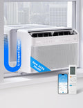 Midea 6,000 BTU U Shaped Smart Inverter Window Air Conditioner - Cools 250 Sq Ft, Ultra Quiet with Open Window Operation - Alexa/Google Assistant Compatible, 37% Energy Savings, Remote (2026 Edition)