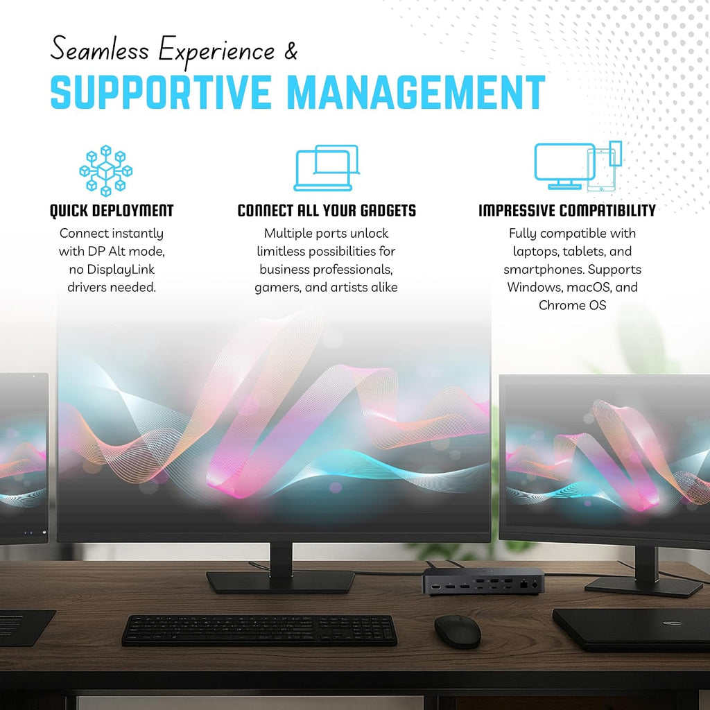 Dell SD25TB4 Pro Thunderbolt 4 Smart Dock - 3 Years Warranty Supports 8k Display, with 180W, HDMI, DisplayPort, Thunderbolt Cable, Cleaning Cloth - USB C Docking Station Hub