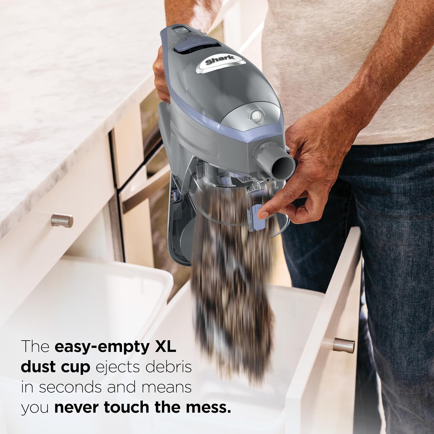 Shark Rocket Pro DLX | Corded Stick Vacuum | Removable Hand Vacuum, Advanced Swivel Steering, XL Dust Cup Capacity | Crevice Tool, Upholstery Tool & Anti-Allergen Dust Brush | Gold | HV371GD
