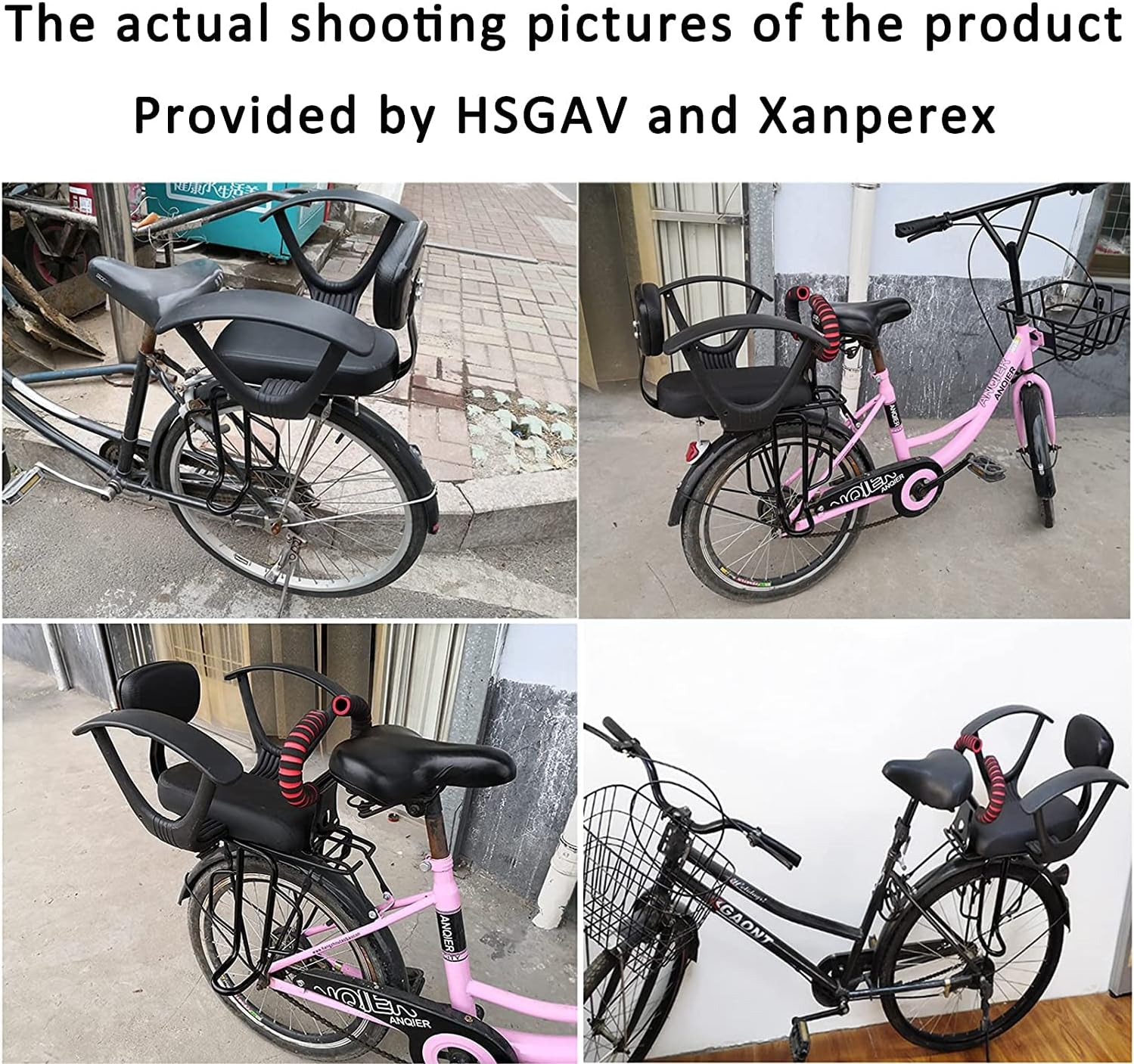 IMYOGI Baby Safety Seats for Bicycle, Rear Child Bike Seat Carrier Rack Mount with Pedals Seat Belt, Waterproof and Wear-Resistant, for 2-10 Years Kids Toddler