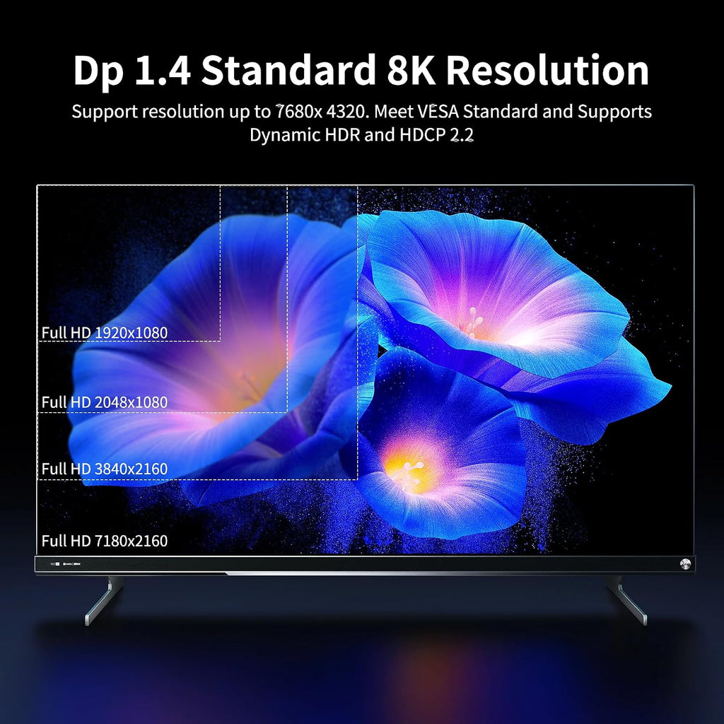 RUIPRO DisplayPort Cable 1.4, 8K Fiber Optic DP Cable 165ft, Supports 32.4Gbps, 8K@60Hz, 4K@120Hz, HDR DSC 1.2a, Compatible FreeSync/G-Sync 4090 3090Ti 7900XTX Graphics Card