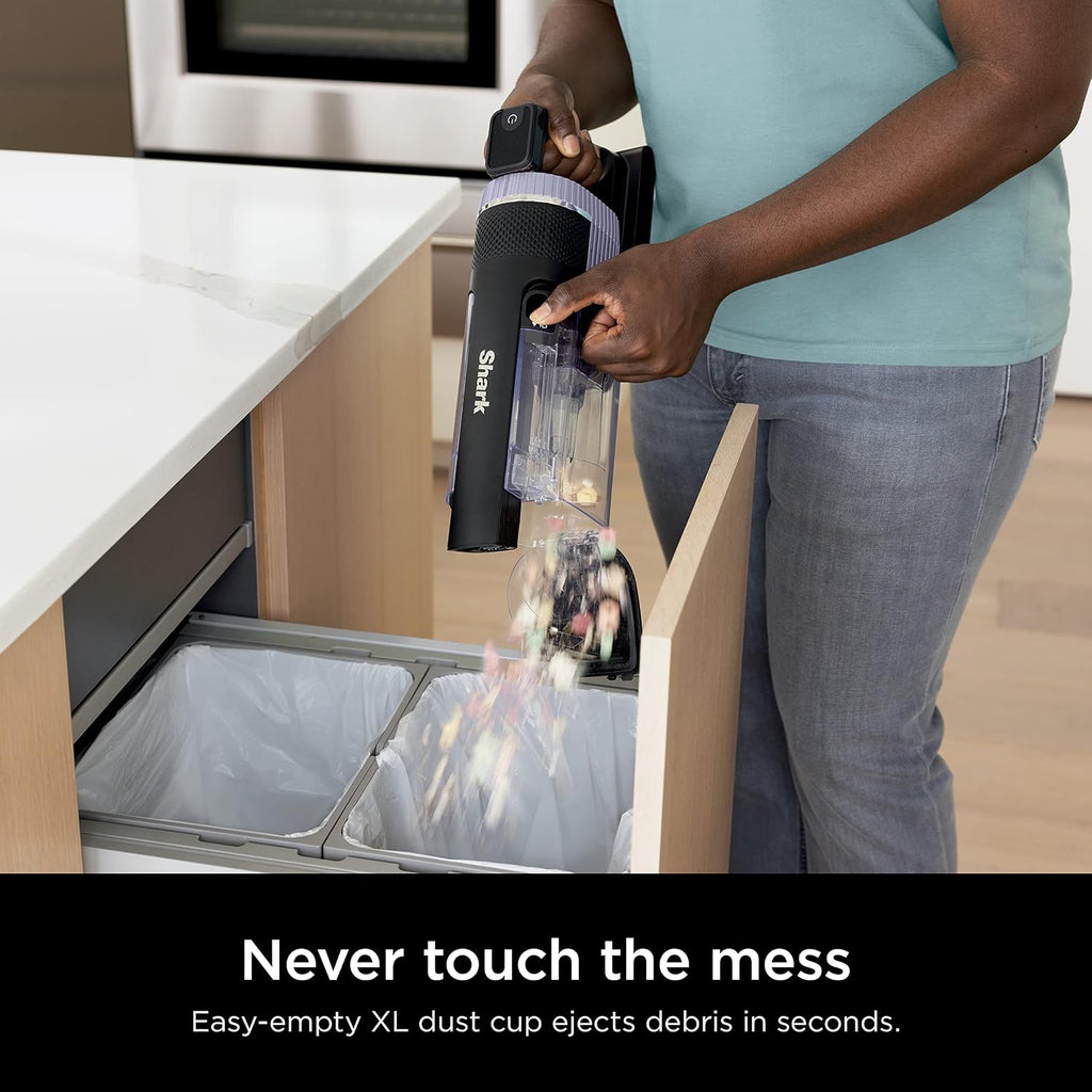 Shark Stratos Cordless Vacuum with Clean Sense IQ and Odor Neutralizer, MultiFlex Wand, Includes Crevice Tool & Anti-Allergen Brush, Up To 60 Minute Runtime, Ash Purple, IZ862H